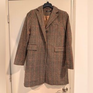 Lauren Ralph Lauren Brown Houndstooth Coat